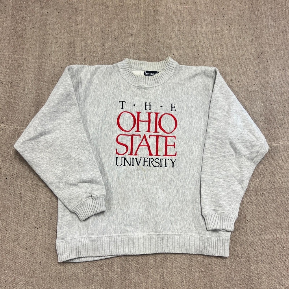 Vintage Ohio State University Sweatshirt Mens XL Gray 1990s USA NCAA